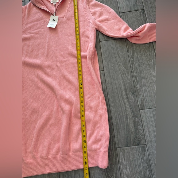 Free Assembly|Bubblegum pink sweater knit midi dress,half zip•Cotton,wool blend• - Picture 13 of 13